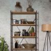 Hnědý regál DUTCHBONE Iron 200 x 100 cm -fv-interier-25