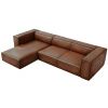 Koňakově hnědá kožená pohovka Windsor & Co Madame 290 cm, levá