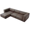 Hnědá kožená pohovka Windsor & Co Madame 290 cm, levá