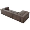 Hnědá kožená pohovka Windsor & Co Madame 290 cm, levá
