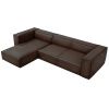 Tmavě hnědá kožená pohovka Windsor & Co Madame 290 cm, levá