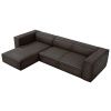 Grafitově šedá kožená pohovka Windsor & Co Madame 290 cm, levá