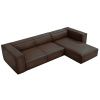 Tmavě hnědá kožená pohovka Windsor & Co Madame 290 cm, pravá