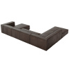 Hnědá kožená pohovka do "U" Windsor & Co Madame 365 cm, levá