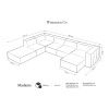 Hnědá kožená pohovka do "U" Windsor & Co Madame 365 cm, levá