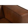 Koňakově hnědá kožená pohovka do "U" Windsor & Co Madame 365 cm, pravá