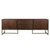 Hnědý dřevěný TV stolek DUTCHBONE Class 180 x 45 cm