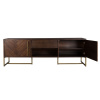 Hnědý dubový TV stolek DUTCHBONE Class 180 x 45 cm