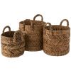 Set tří úložných košů z přírodních vláken J-Line Somy 28/33/37 cm