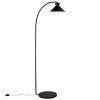 Černá kovová stojací lampa Dial 150 cm