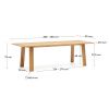 Dubový rozkládací jídelní stůl Kave Home Arlen 200/250 x 95 cm