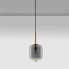 Kouřově šedé skleněné závěsné světlo Nova Luce Lato 16,5 cm -fv-interier-25