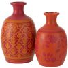 Oranžová keramická váza J-Line Floryn 38 cm