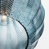 Modré skleněné závěsné světlo Nova Luce Loni 24 cm