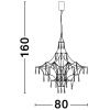 Zlaté závěsné LED světlo Nova Luce Goro 80 cm