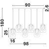 Zlaté skleněné závěsné LED světlo Grani 98 cm -fv-interier-25