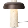 Béžová kamenná stolní lampa AUDO REVERSE