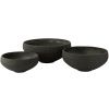 Set tří černých keramických květináčů J-Line Draja 69/58/48 cm