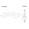 Zelená sametová rohová pohovka do "U" Cosmopolitan Design Chicago 364 cm, levá