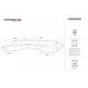 Černá čalouněná rohová pohovka do "U" Cosmopolitan Design Chicago 364 cm, levá