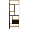 Černý kovový regál J-line Tobleu 185 x 65 cm