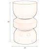 Béžový kovový odkládací stolek DUTCHBONE APOLLO 29 cm