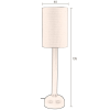 Béžová dřevěná stojací lampa DUTCHBONE JONES 140 cm