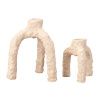 Béžový kovový svícen DUTCHBONE CRUZ 11 cm