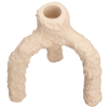 Béžový kovový svícen DUTCHBONE CRUZ 16 cm