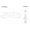 Královsky modrá sametová rohová pohovka Cosmopolitan Design Chicago 284 cm, levá