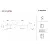 Petrolejová čalouněná rohová pohovka Cosmopolitan Design Chicago 284 cm, levá
