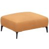 Koňakově hnědá kožená podnožka FLEXLUX VOLUZZI 91 x 71 cm