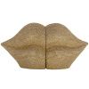 Set dvou zlatých zarážek na knihy Richmond Kiss 13,5 cm