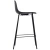 Černá plastová barová židle Unique Furniture Whitby 67,5 cm