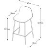 Zelená plastová barová židle Unique Furniture Whitby 67,5 cm