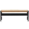 Černá dubová lavice Kave Home Zaide 120 cm