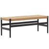 Černá dubová lavice Kave Home Zaide 120 cm