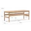 Dubová lavice Kave Home Zaide 120 cm