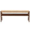 Hnědá dubová lavice Kave Home Zaide 120 cm