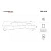 Šedá čalouněná rohová pohovka Cosmopolitan Design Chicago 341 cm, pravá