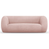 Pudrově růžová bouclé dvoumístná pohovka Cosmopolitan Design Essen 210 cm