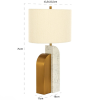 Zlato-bílá mramorová stolní lampa Richmond Liliana