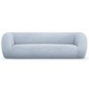 Světle modrá bouclé třímístná pohovka Cosmopolitan Design Essen 230 cm