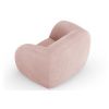 Pudrově růžové bouclé křeslo Cosmopolitan Design Essen
