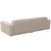 Krémově bílá čalouněná rohová pohovka FLEXLUX LUCERA 252 cm, levá