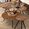 Set čtyř hnědých dřevěných odkládacích stolků J-line Tooky 70/50/40/30 cm -fv-interier-25