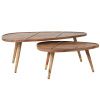 Hnědý set sheeshamových konferenčních stolků DUTCHBONE Sham 110x60 cm