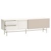 Béžový lakovaný TV stolek Teulat Nube 180 x 56 cm