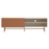 Cihlově červený lakovaný TV stolek Teulat Nube 180 x 56 cm