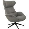 Šedé čalouněné lounge křeslo FLEXLUX MORE
